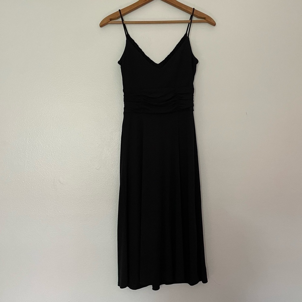 Ann Taylor Loft Rouched Little Black Dress - Picture 3 of 4